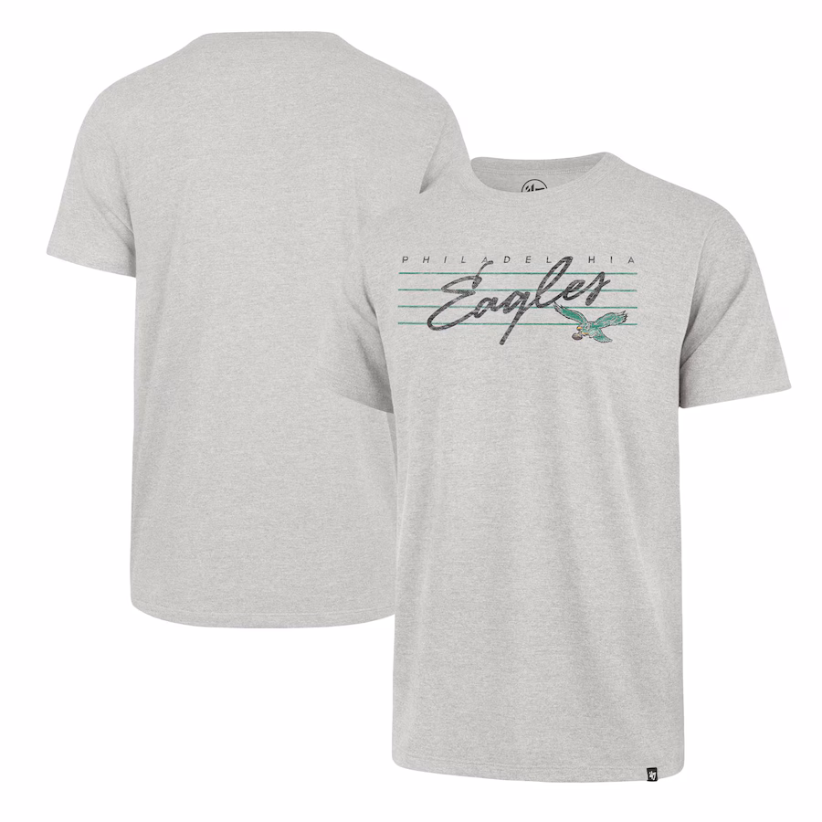 Men's Philadelphia Eagles '47 Gray Downburst Franklin T-Shirt - Jersey