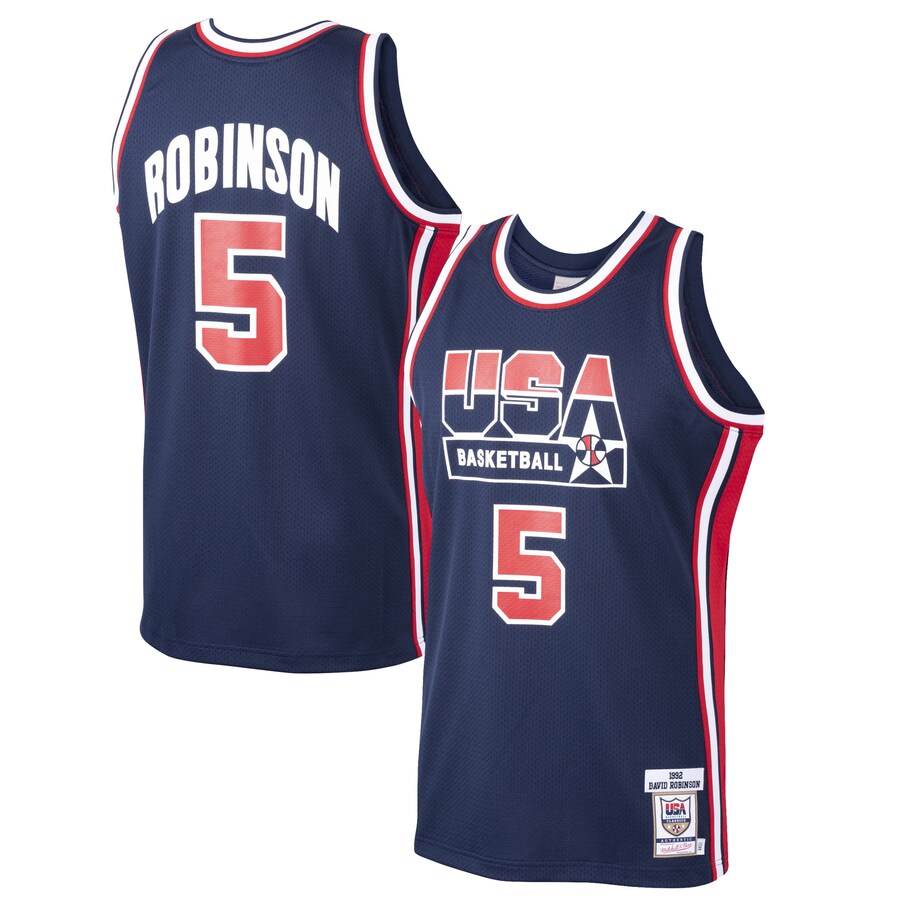 Men's USA Basketball David Robinson Mitchell & Ness Navy 1992 Dream Team Authentic Jersey - Jersey