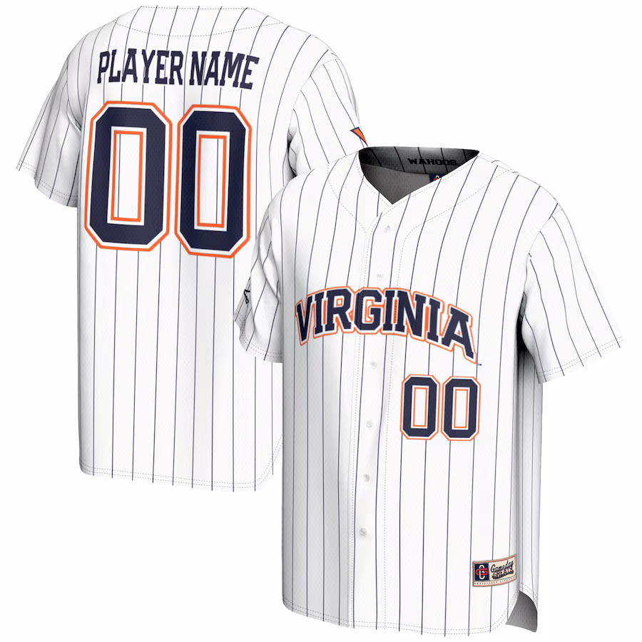 Virginia Cavaliers GameDay Greats Youth NIL Pick-A-Player Lightweight Baseball Jersey - White - Jersey