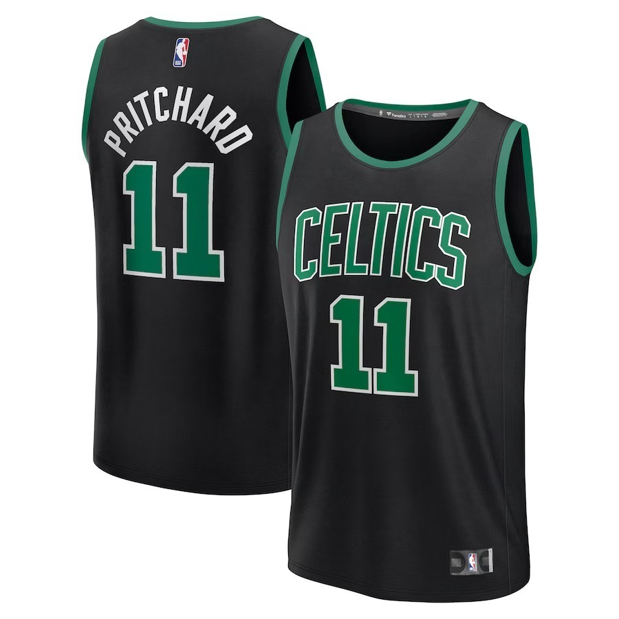 Men's Boston Celtics Payton Pritchard Fanatics Black Fast Break Replica Player Jersey - Statement Edition - Jersey