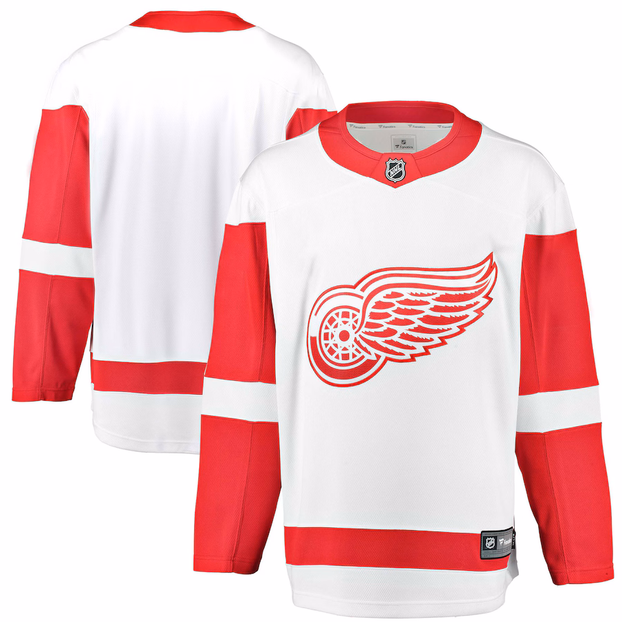 Men's Detroit Red Wings Fanatics White Breakaway Away Jersey - Jersey