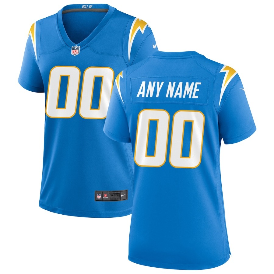 Women's Los Angeles Chargers Nike Powder Blue Custom Game Jersey - Jersey