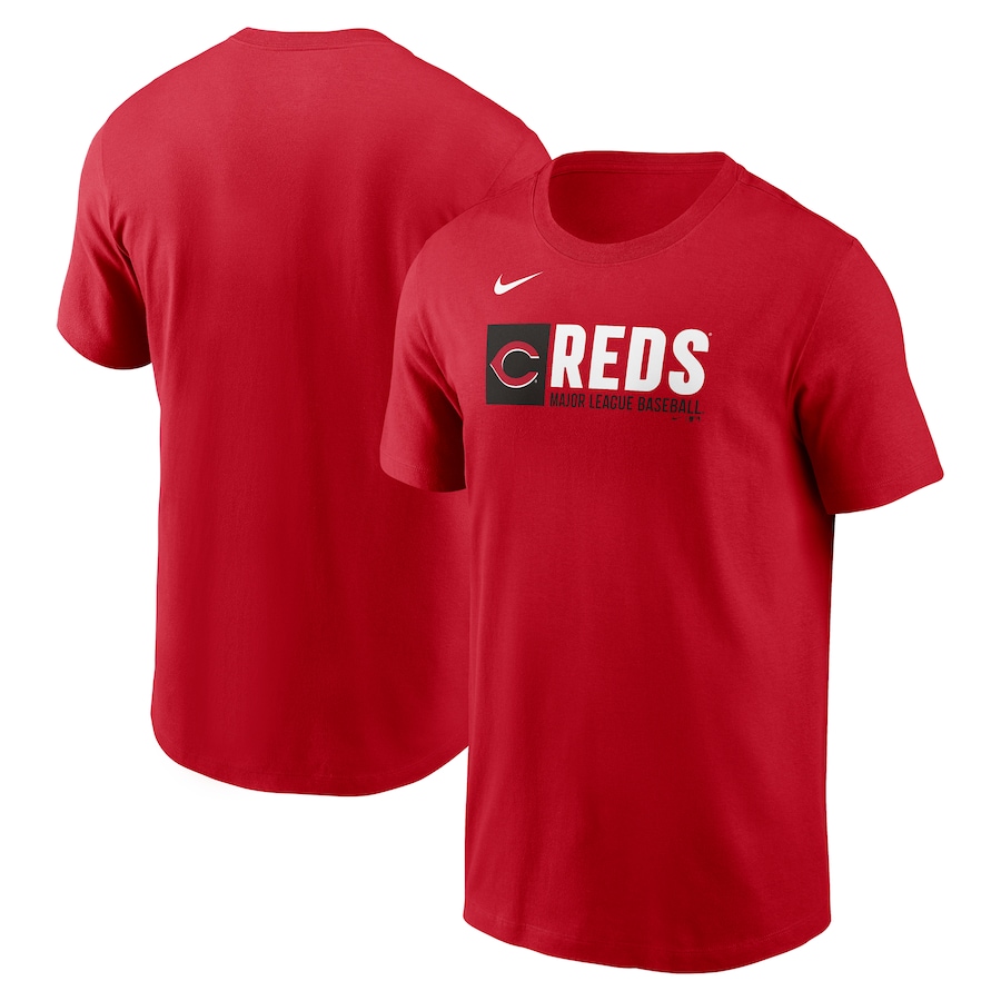 Men's Cincinnati Reds Nike Red Team Block T-Shirt - Jersey