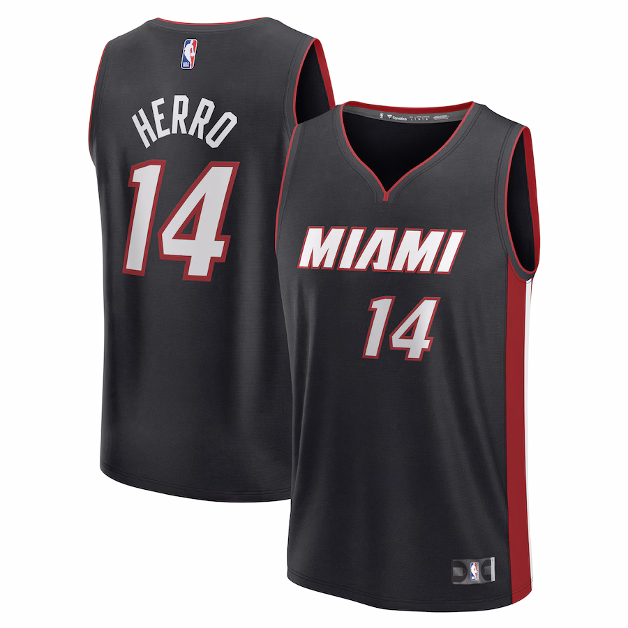 Men's Miami Heat Tyler Herro Fanatics Black Fast Break Replica Player Jersey - Icon Edition - Jersey