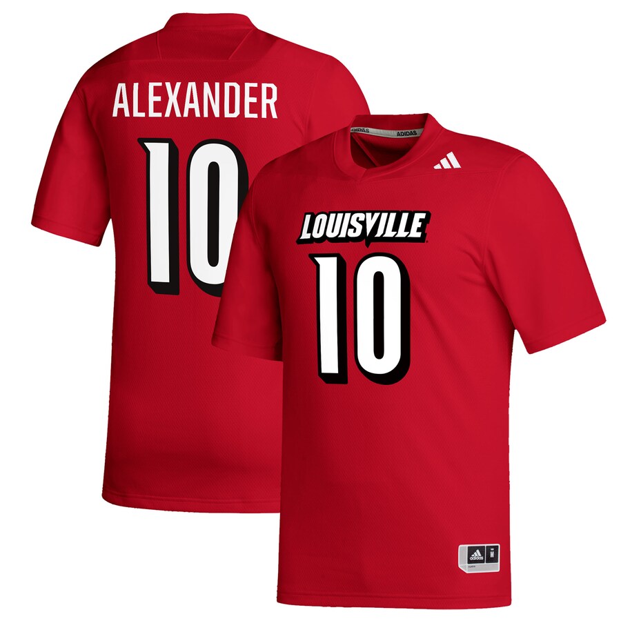 Men's adidas Jaire Alexander Red Louisville Cardinals Replica Football Alumni Jersey - Jersey