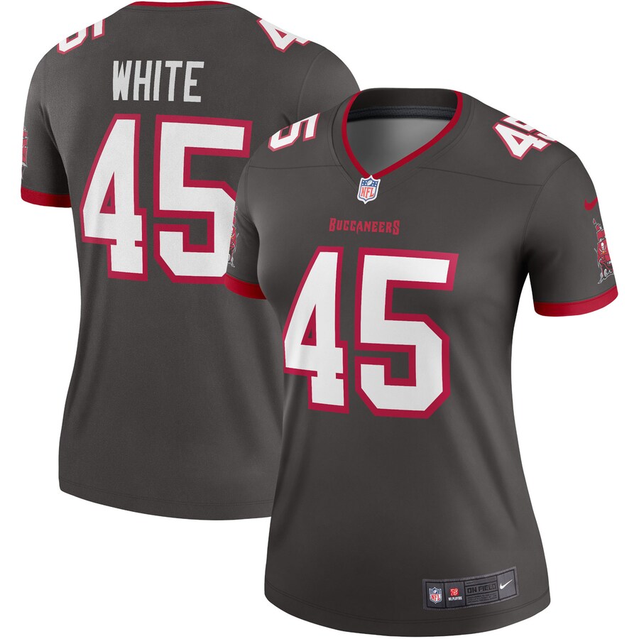 Women's Tampa Bay Buccaneers Devin White Nike Pewter Alternate Legend Jersey - Jersey