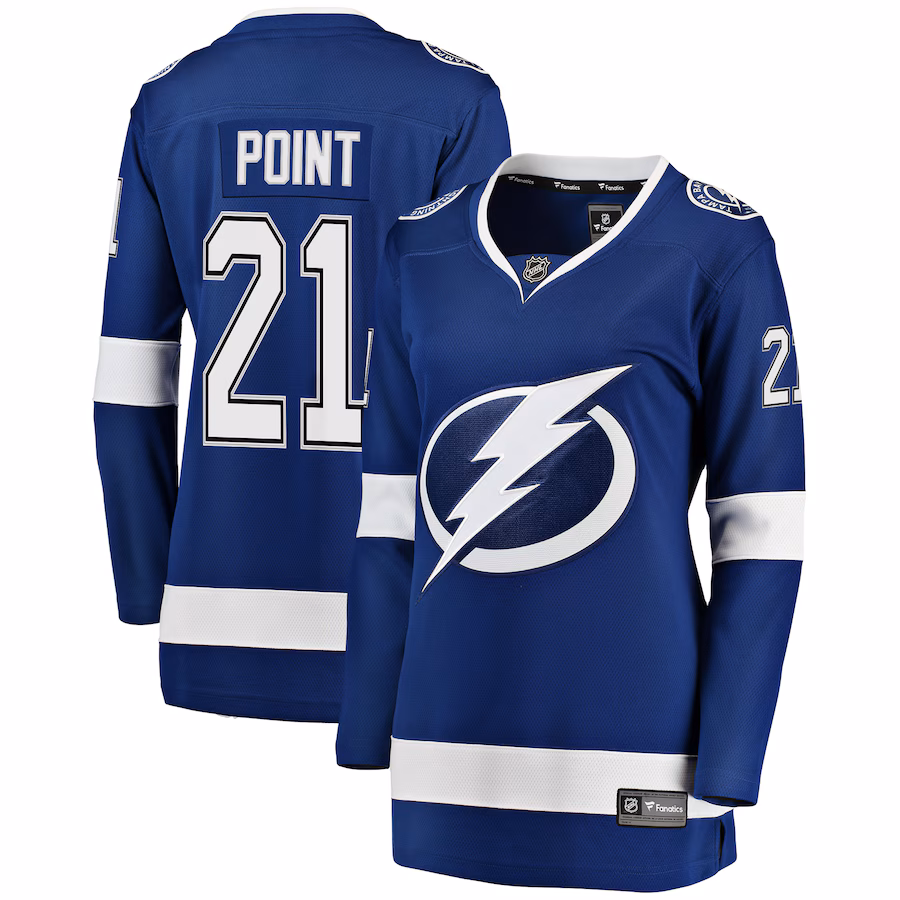 Women's Tampa Bay Lightning Brayden Point Fanatics Blue Breakaway Player Jersey - Jersey