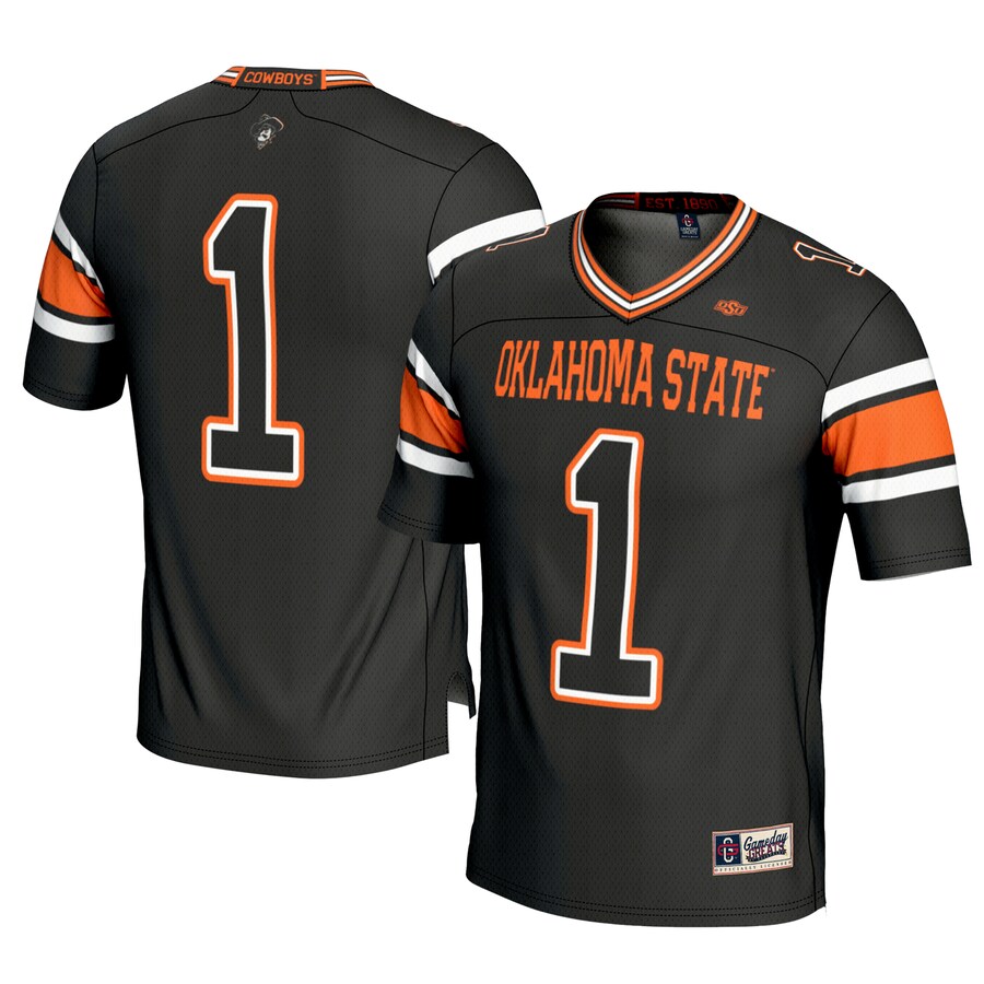 Men's GameDay Greats #1 Black Oklahoma State Cowboys Football Jersey - Jersey