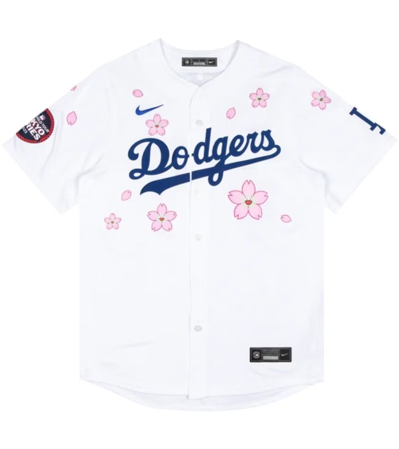 Nike x Takashi Murakami x MLB World Tour Tokyo Series 2025 Dodgers Tokyo Home Custom Jersey - Jersey