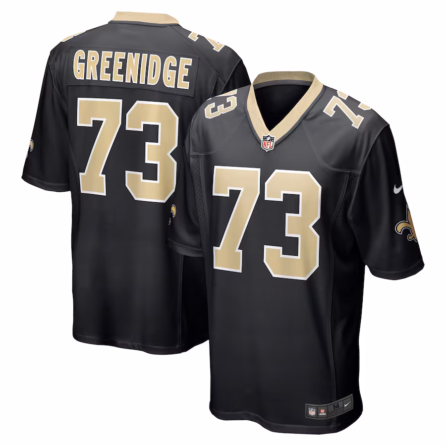 Men's New Orleans Saints Ethan Greenidge Nike Black Game Jersey - Jersey