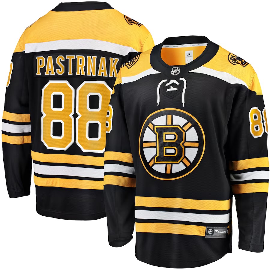 Men's Boston Bruins David Pastrnak Fanatics Black Home Breakaway Jersey - Jersey