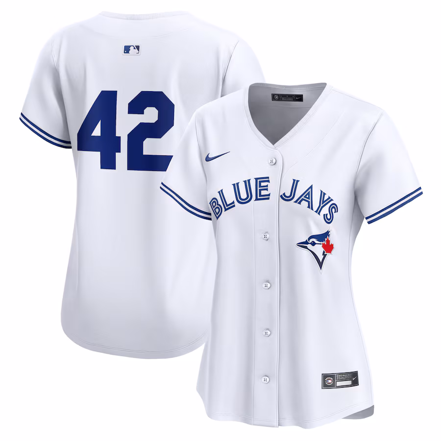 Women's Toronto Blue Jays  Nike White 2024 Jackie Robinson Day Home Limited Jersey - Jersey