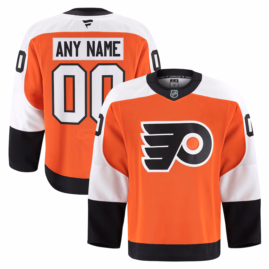 Men's Philadelphia Flyers Fanatics Orange Home Authentic Pro Custom Jersey - Jersey