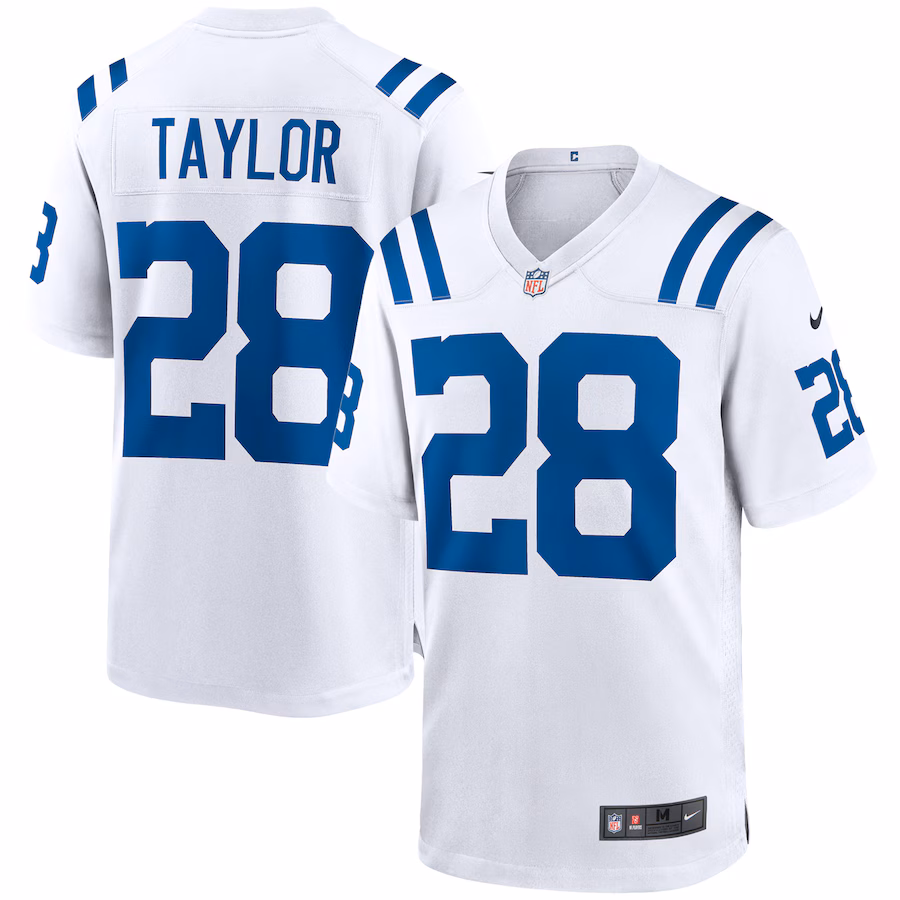 Men's Indianapolis Colts Jonathan Taylor Nike White Game Jersey - Jersey