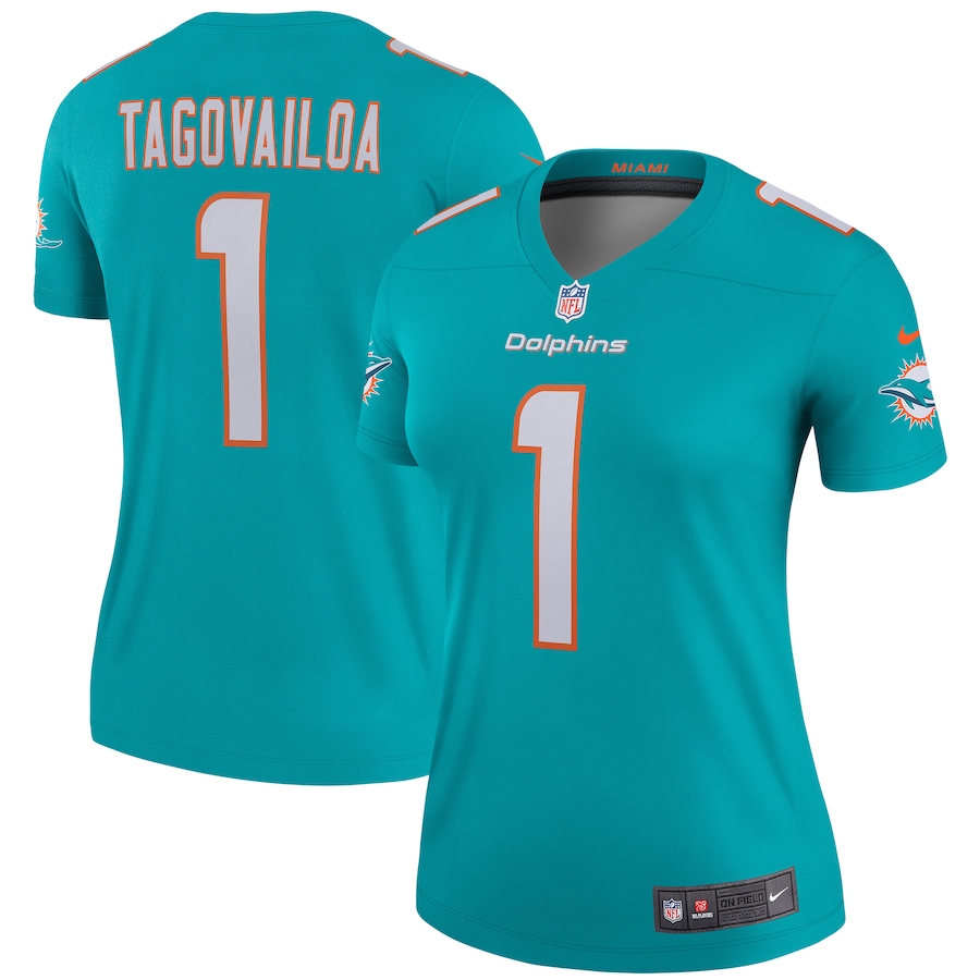 Women's Miami Dolphins Tua Tagovailoa Nike Aqua Legend Jersey - Jersey