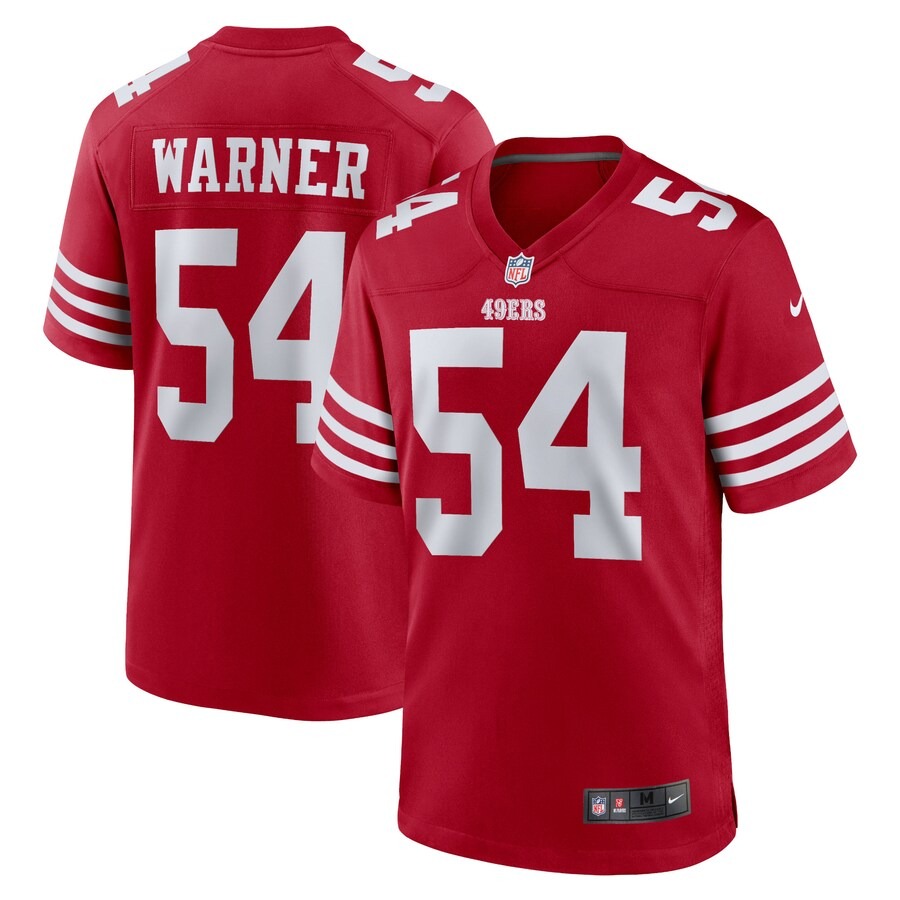 Women's San Francisco 49ers Fred Warner Nike Scarlet Team Game Player Jersey - Jersey