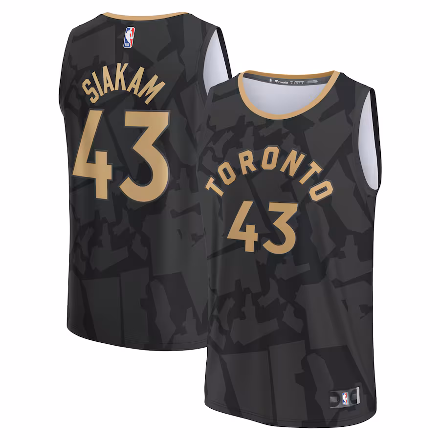Men's Toronto Raptors Pascal Siakam Fanatics Black Fastbreak Jersey - City Edition - Jersey