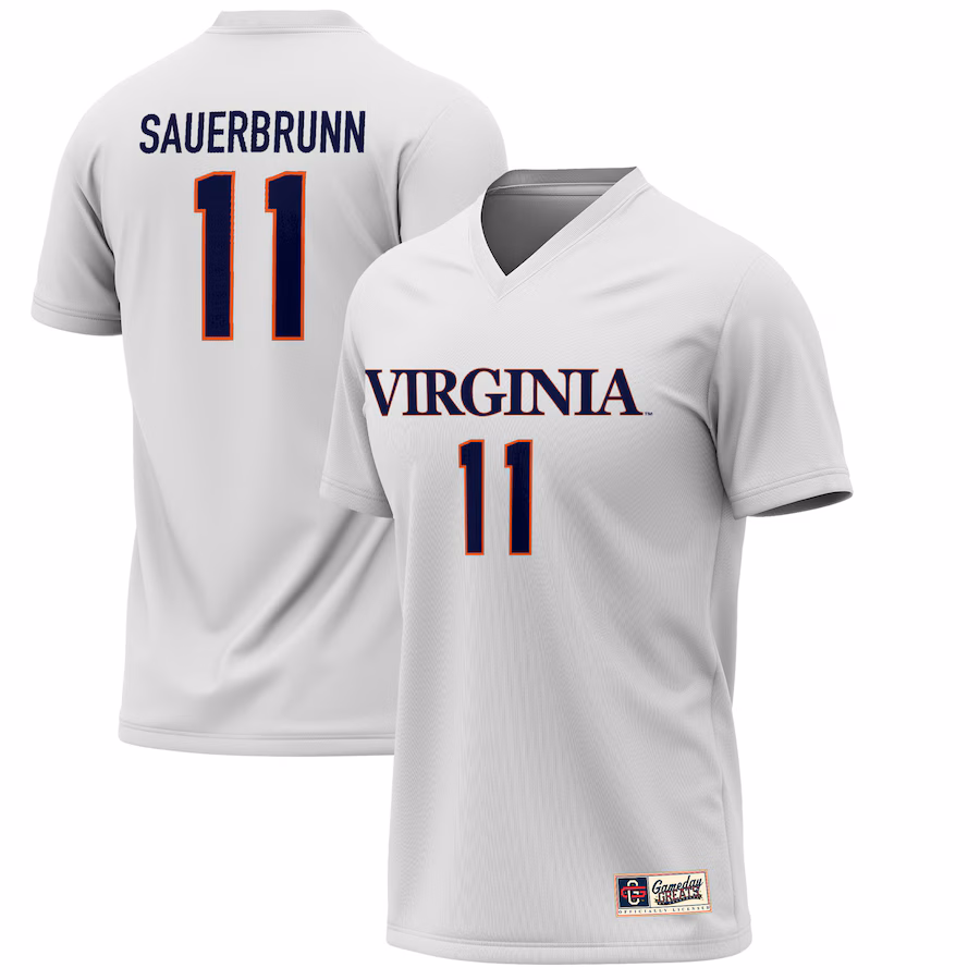 Youth GameDay Greats Becky Sauerbrunn White Virginia Cavaliers Lightweight Alumni Soccer Jersey - Jersey