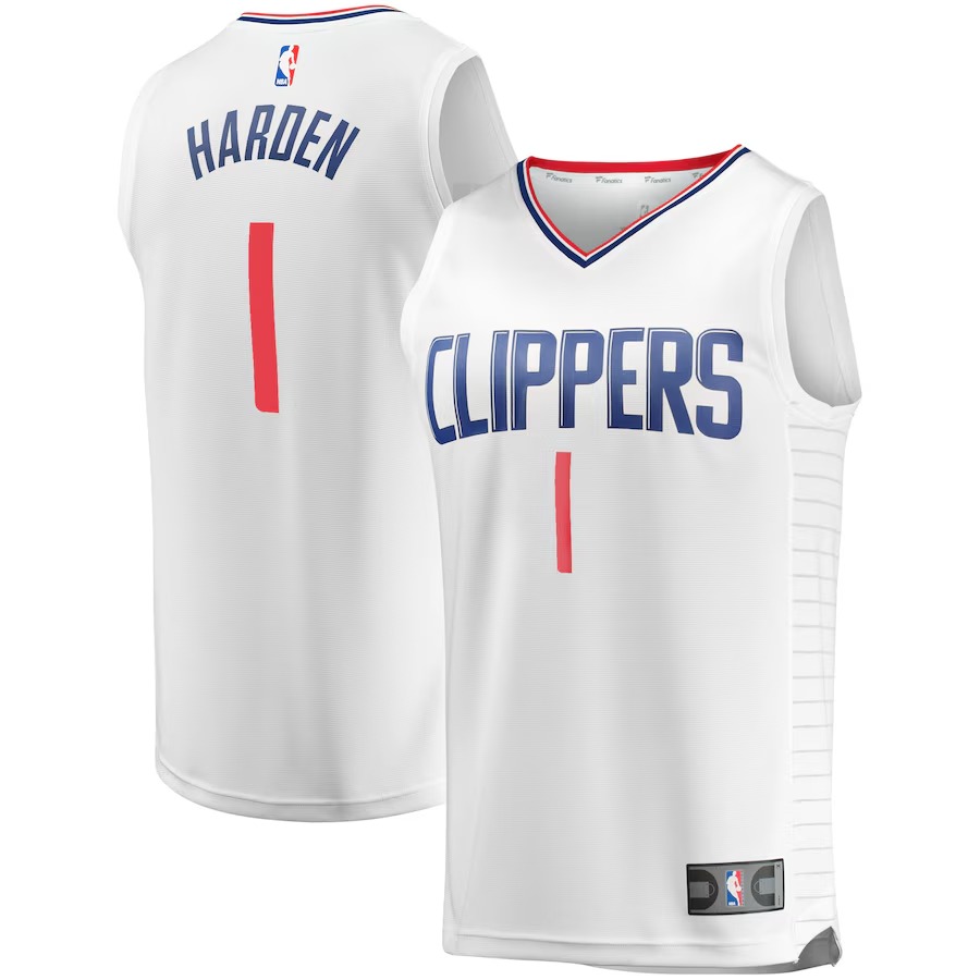 Men's LA Clippers James Harden Fanatics White Fast Break Player Jersey - Association Edition - Jersey
