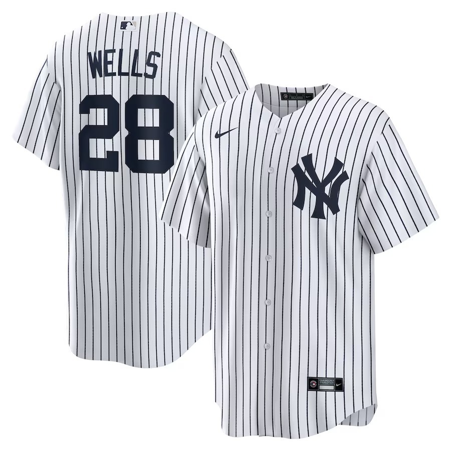 Men's New York Yankees Austin Wells Nike White Home Replica Jersey - Jersey