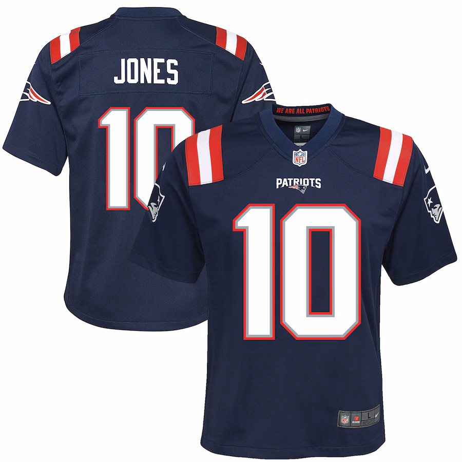 Youth New England Patriots Mac Jones Nike Navy Game Jersey - Jersey