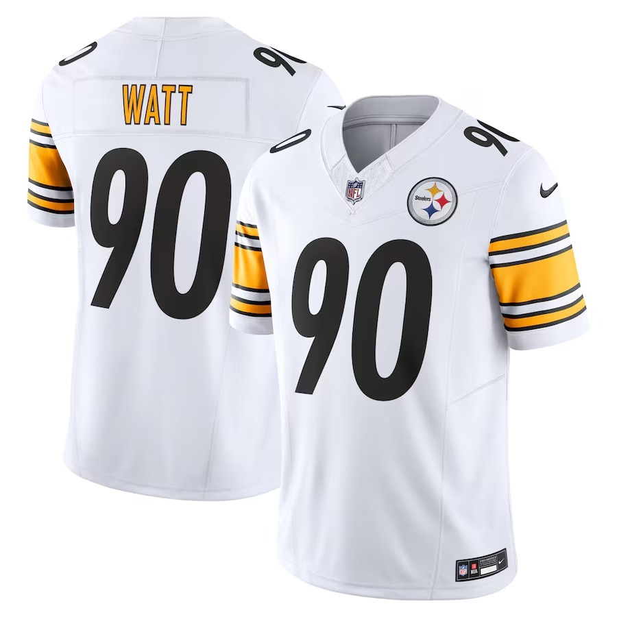 Men's Pittsburgh Steelers T.J. Watt Nike White Vapor F.U.S.E. Limited Jersey - Jersey