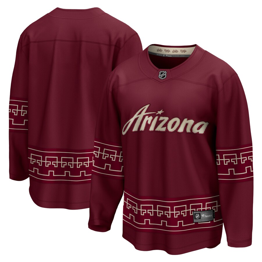 Men's Arizona Coyotes Fanatics Branded Garnet Alternate 2022/23 Premier Breakaway Jersey - Jersey