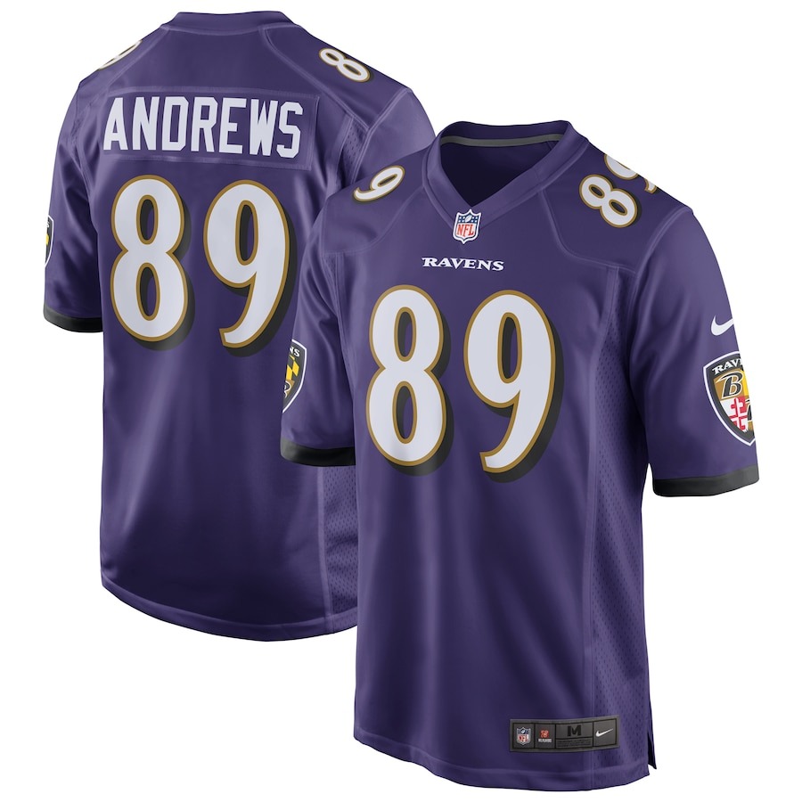 Men's Baltimore Ravens Mark Andrews Nike Purple Game Jersey - Jersey