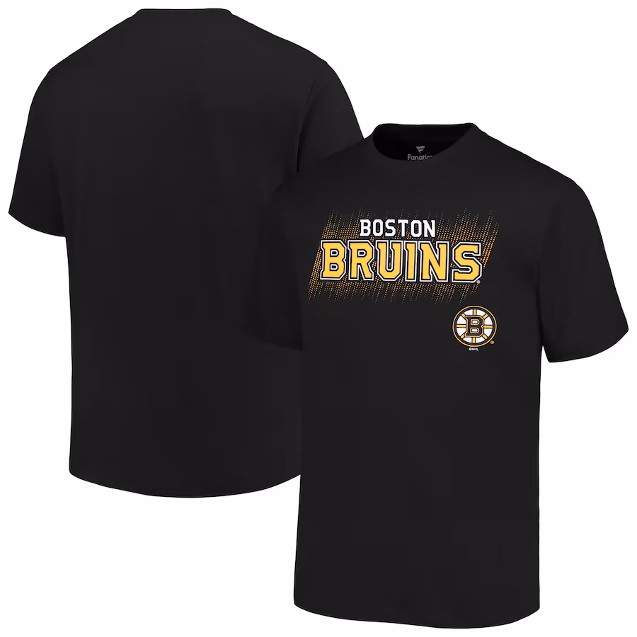 Men's Boston Bruins Fanatics Black Big & Tall Wordmark T-Shirt - Jersey