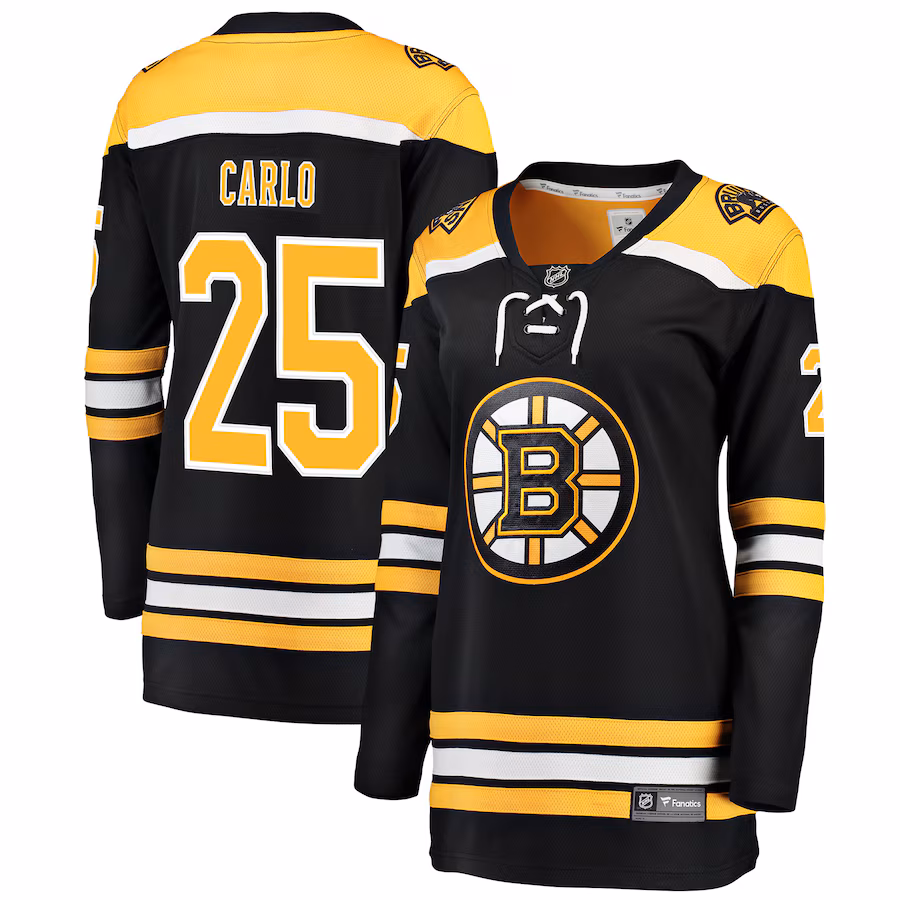 Women's Boston Bruins Brandon Carlo Fanatics Black Breakaway Player Jersey - Jersey