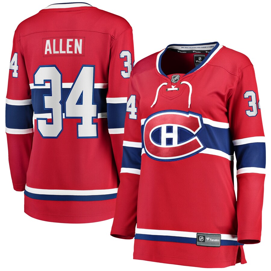 Women's Montreal Canadiens Jake Allen Fanatics Branded Red Breakaway Player Jersey - Jersey