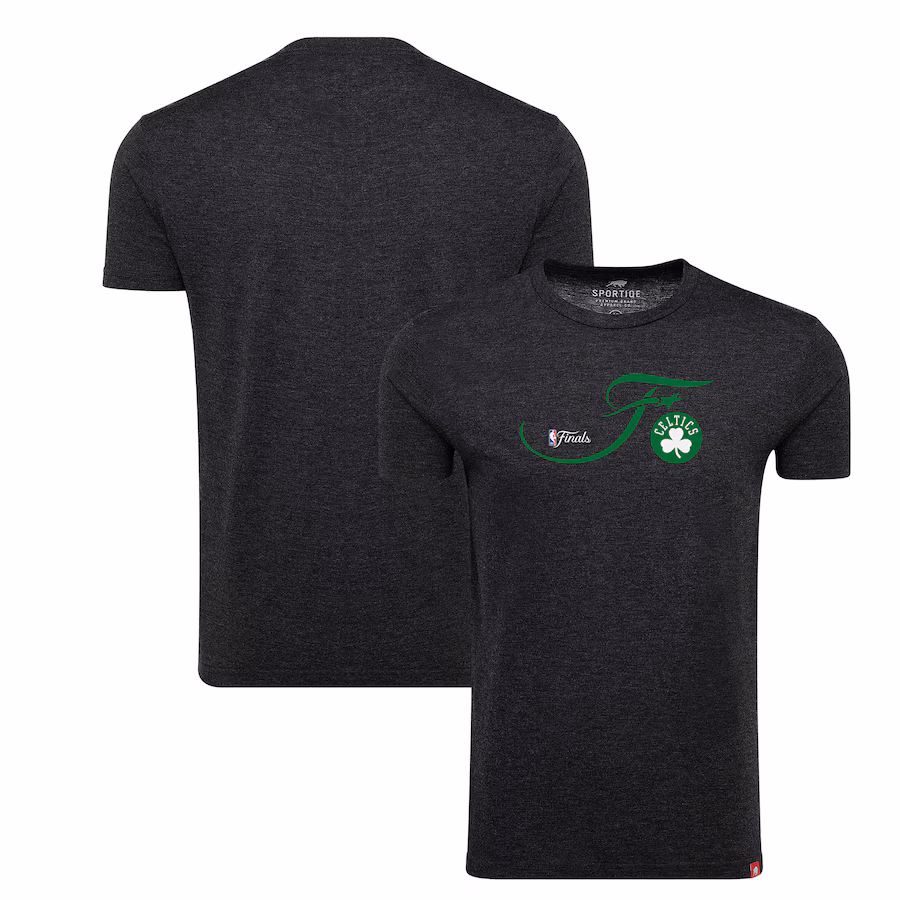 Unisex Boston Celtics Sportiqe Heather Black 2024 NBA Finals Super Soft Comfy Tri-Blend T-Shirt - Jersey