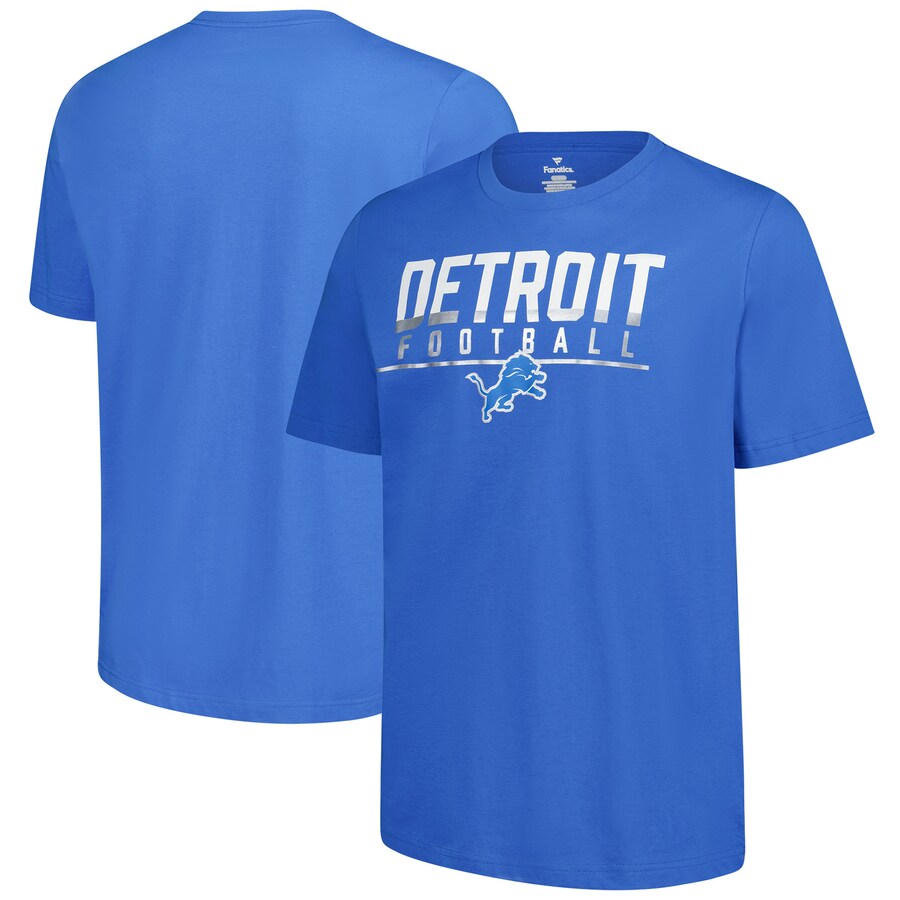 Men's Detroit Lions  Fanatics Blue Blocked T-Shirt - Jersey