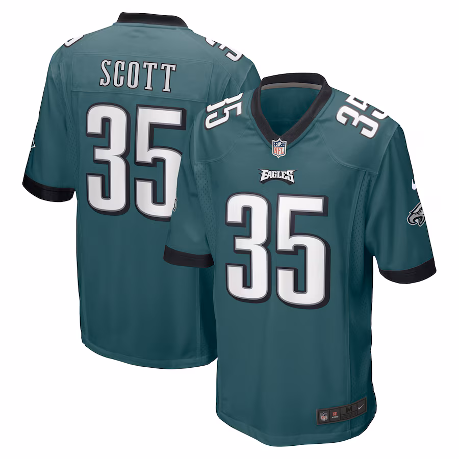 Men's Philadelphia Eagles Boston Scott Nike Midnight Green Game Jersey - Jersey