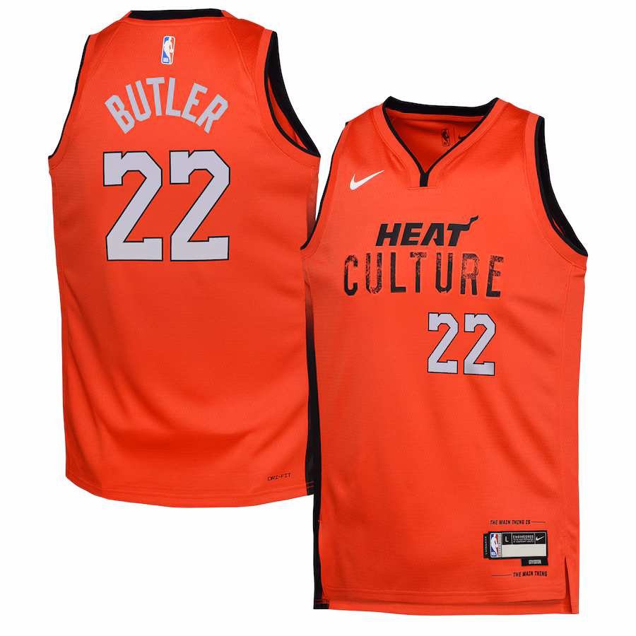 Youth Miami Heat Jimmy Butler Nike Red 2024/25 Swingman Player Jersey - City Edition - Jersey