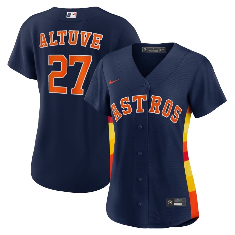 Women's Houston Astros Jose Altuve Nike Navy Alternate Replica Player Jersey - Jersey