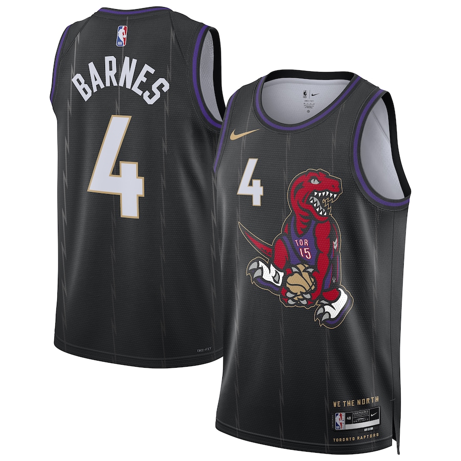 Unisex Toronto Raptors Scottie Barnes Nike Black 2024/25 Swingman Player Jersey - City Edition - Jersey