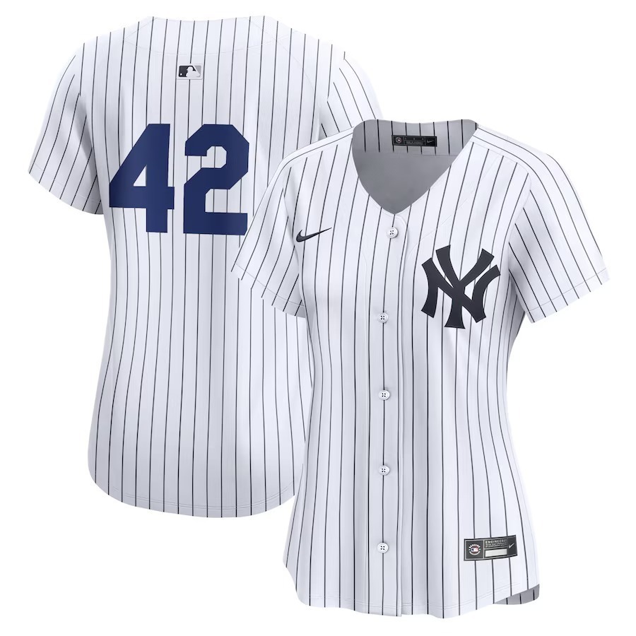 Women's New York Yankees  Nike White 2024 Jackie Robinson Day Home Limited Jersey - Jersey