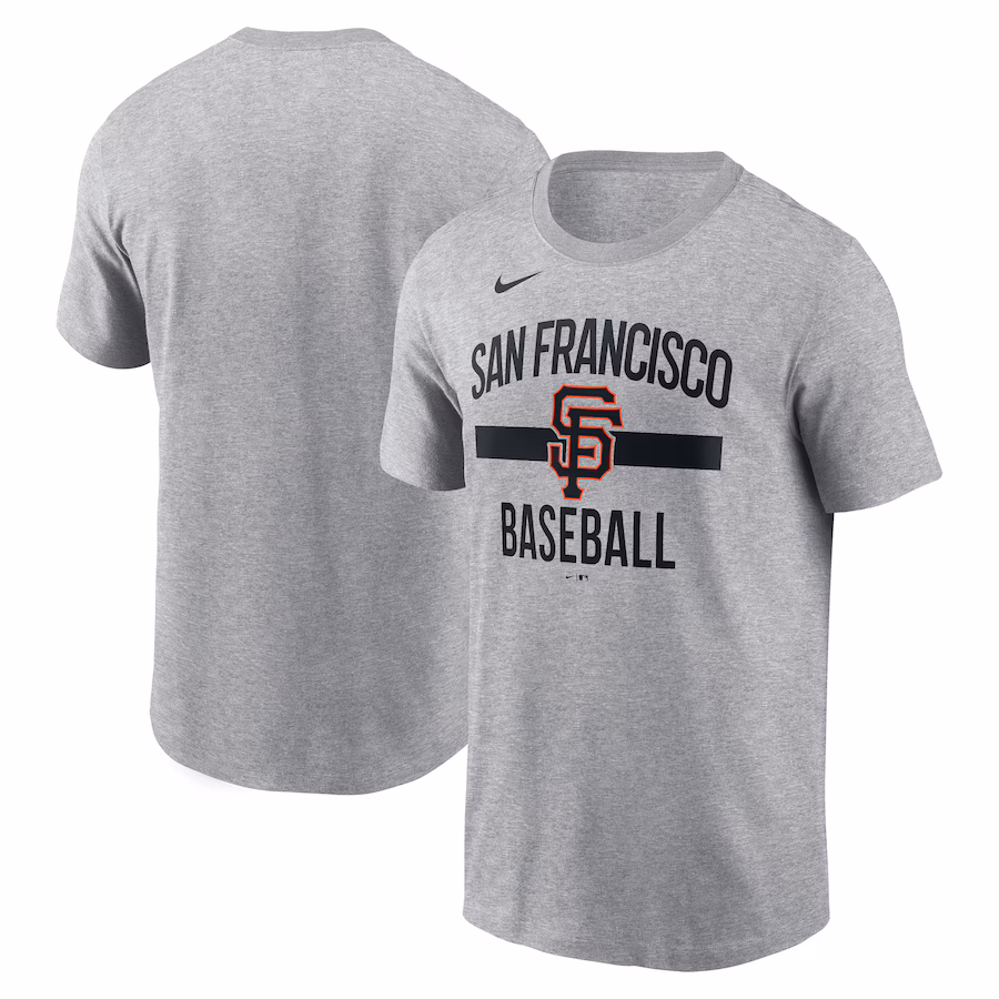 Men's San Francisco Giants Nike Heather Gray Arched T-Shirt - Jersey