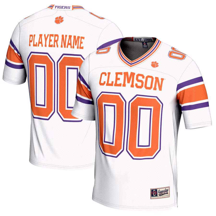 Clemson Tigers GameDay Greats Youth NIL Pick-A-Player Football Jersey - White - Jersey