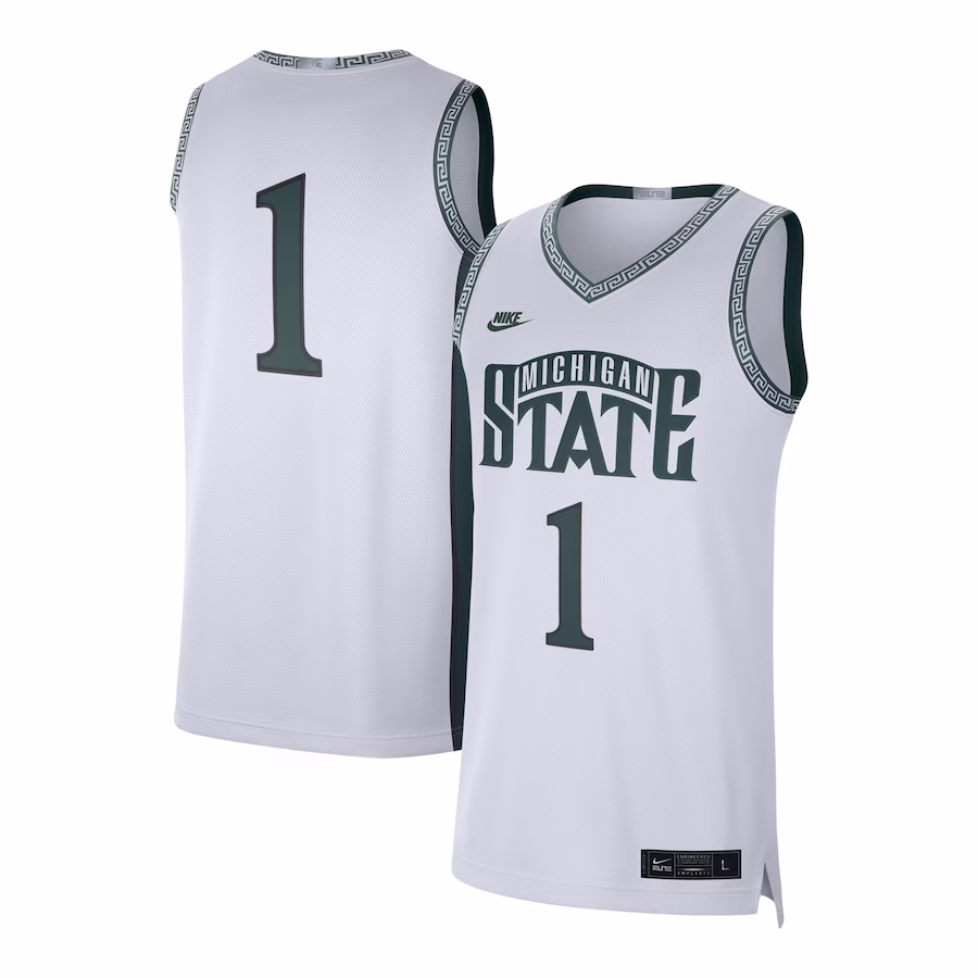 #1 Michigan State Spartans Jordan Brand Limited Authentic Jersey - White - Jersey