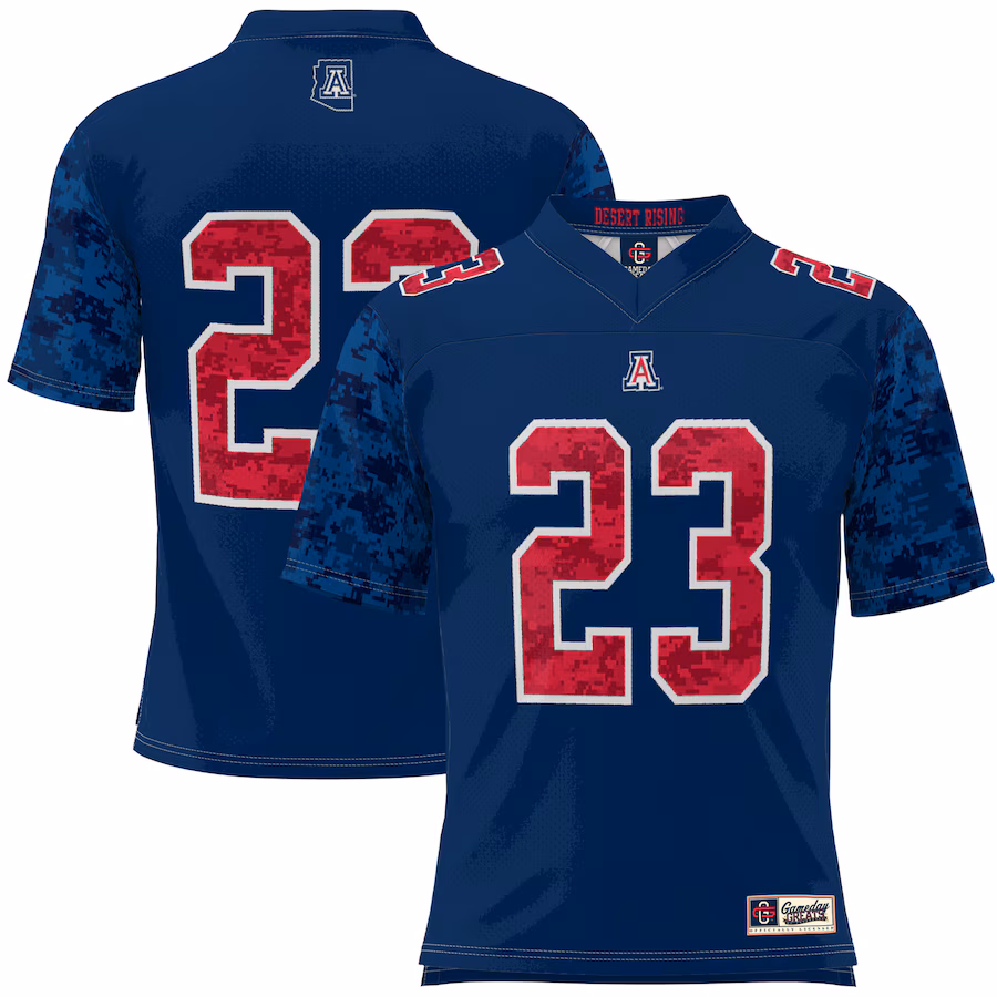 Men's GameDay Greats #23 Navy Arizona Wildcats Military Appreciation Football Jersey - Jersey
