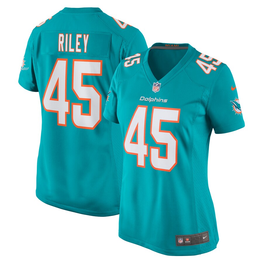 Women's Miami Dolphins Duke Riley Nike Aqua Game Jersey - Jersey