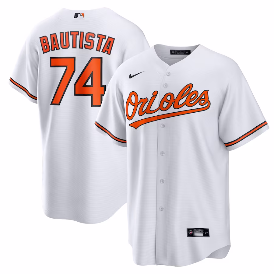 Men's Baltimore Orioles Felix Bautista Nike White Replica Player Jersey - Jersey