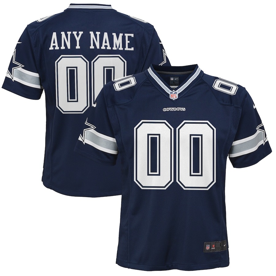 Youth Dallas Cowboys Nike Navy Custom Game Jersey - Jersey