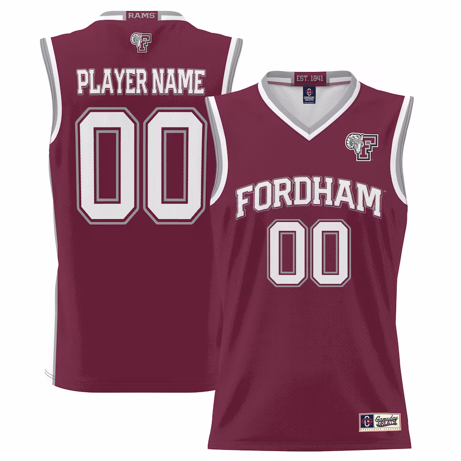 Fordham Rams GameDay Greats Men's NIL Pick-A-Player Lightweight Basketball Jersey - Maroon - Jersey