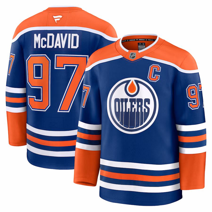 Men's Edmonton Oilers Connor McDavid Fanatics Royal Home Premium Jersey - Jersey