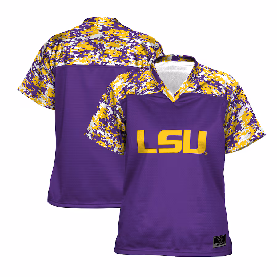 Women's ProSphere Purple LSU Tigers Camo Football Jersey - Jersey