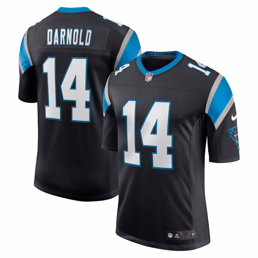Men's Carolina Panthers Sam Darnold Nike Black Vapor Limited Jersey - Jersey