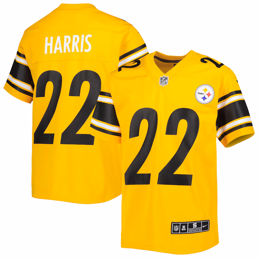Youth Pittsburgh Steelers Najee Harris Nike Gold Inverted Game Jersey - Jersey